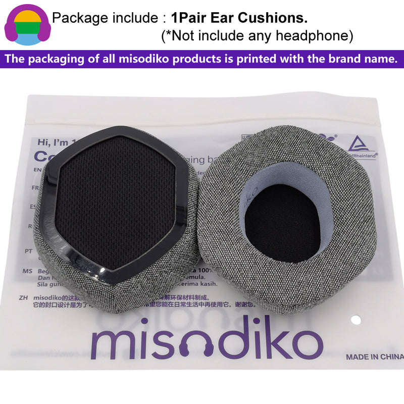 misodiko Upgraded Earpads Replacement XL Cushions for V-MODA Crossfade LP / LP2 / M-100 / Wireless 1 and 2 Headphones (Fabric)