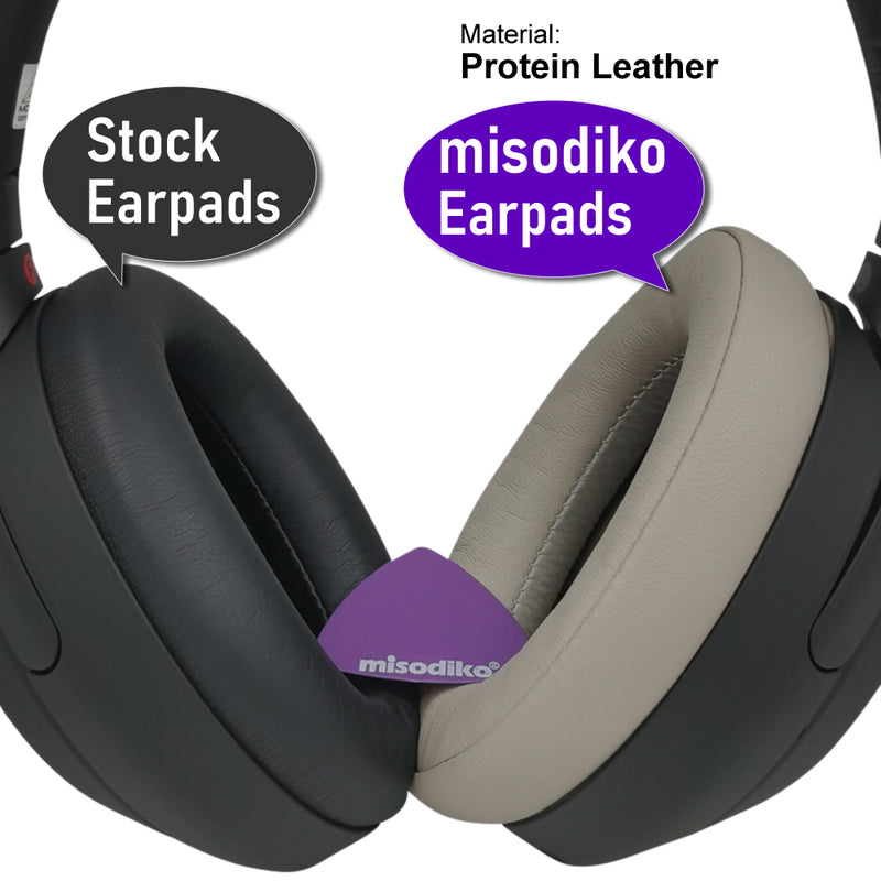 misodiko Earpads Replacement for Sony WH-1000XM4, Headphones Repair Parts Ear Pads Cushions (Protein Leather)