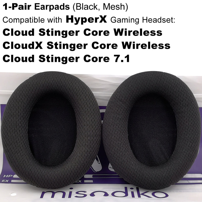 misodiko Ear Pads Cushions Replacement for HyperX Cloud (CloudX) Stinger Core Wireless/ 7.1 Gaming Headset