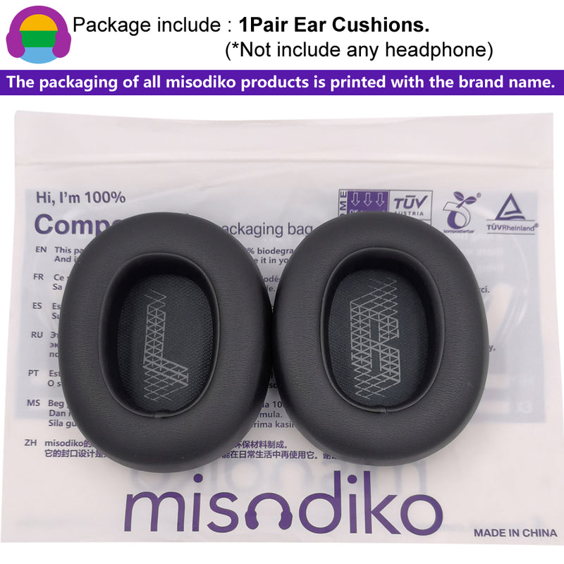 misodiko Ear Pads Cushions Replacement for JBL E65 BTNC, Duet NC, Live 650BTNC, Live 660NC Headphones