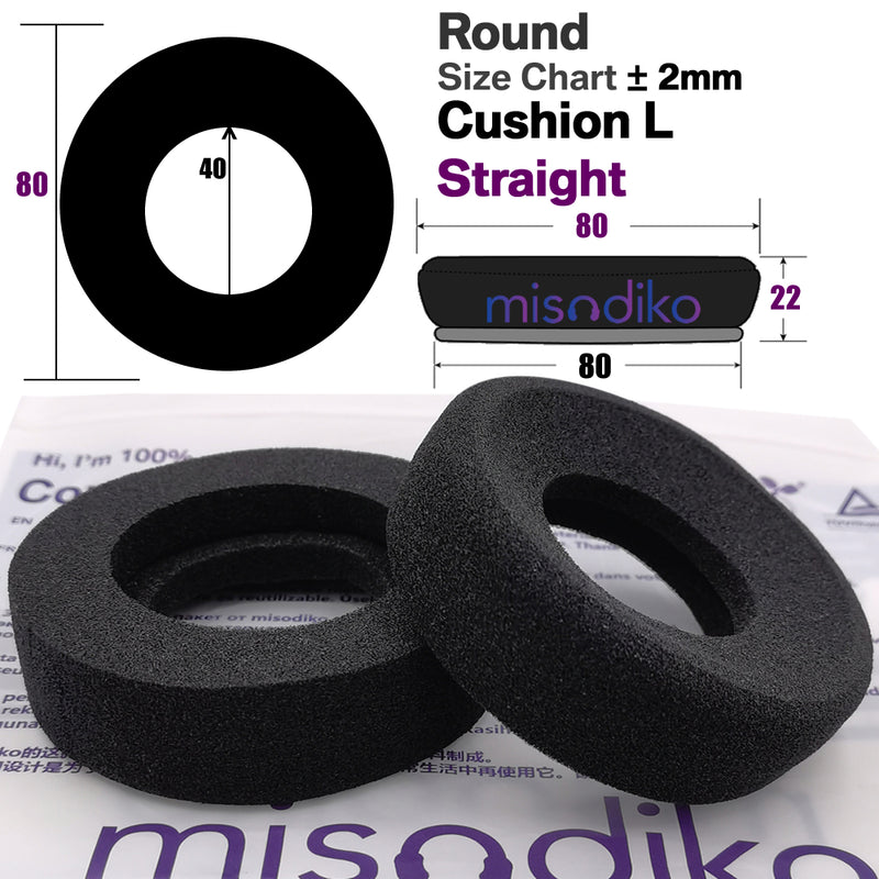 misodiko Foam Earpads Replacement for Grado SR60, SR80, RS1, RS2, SR125, SR225, SR325 Headphones (Cushions L)