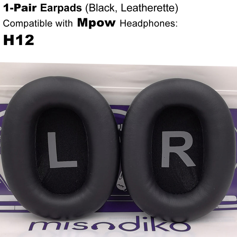 misodiko Ear Pads Cushions Replacement for Mpow H12/ RCA H033C Over Ear Headphones