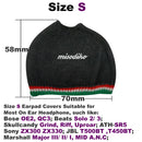 misodiko Stretchable Knit Fabric Earpads Covers for Beats Solo 3/ 2, Solo hd, MIXR, EP/ Bose OE2 OE2i, SoundLink SoundTrue On-Ear, QC3/ Skullcandy Grind, Uproar/ Sennheiser Momentum 1.0 2.0 HD1 On-Ear Headphones, Headsets Ear Cushions Protectors (4Pcs, S)