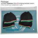 misodiko Stretchable Knit Fabric Earpads Covers for Beats Solo 3/ 2, Solo hd, MIXR, EP/ Bose OE2 OE2i, SoundLink SoundTrue On-Ear, QC3/ Skullcandy Grind, Uproar/ Sennheiser Momentum 1.0 2.0 HD1 On-Ear Headphones, Headsets Ear Cushions Protectors (4Pcs, S)