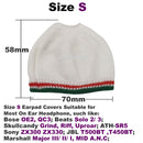 misodiko Stretchable Knit Fabric Earpads Covers for Beats Solo 3/ 2, Solo hd, MIXR, EP/ Bose OE2 OE2i, SoundLink SoundTrue On-Ear, QC3/ Skullcandy Grind, Uproar/ Sennheiser Momentum 1.0 2.0 HD1 On-Ear Headphones, Headsets Ear Cushions Protectors (4Pcs, S)