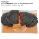misodiko Stretchable Knit Fabric Earpads Covers for Beats Solo 3/ 2, Solo hd, MIXR, EP/ Bose OE2 OE2i, SoundLink SoundTrue On-Ear, QC3/ Skullcandy Grind, Uproar/ Sennheiser Momentum 1.0 2.0 HD1 On-Ear Headphones, Headsets Ear Cushions Protectors (4Pcs, S)