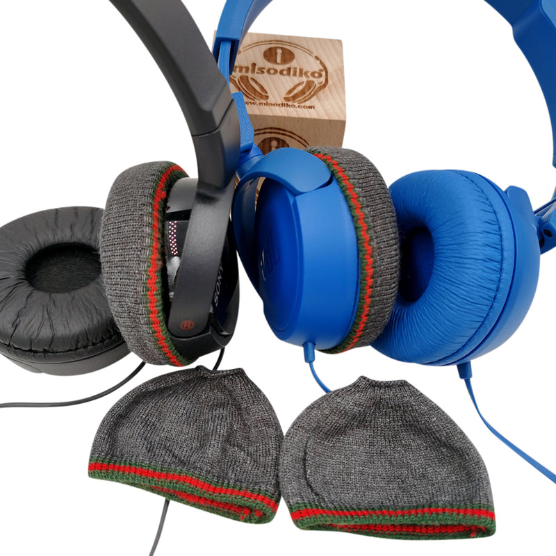 misodiko Stretchable Knit Fabric Earpads Covers for Beats Solo 3/ 2, Solo hd, MIXR, EP/ Bose OE2 OE2i, SoundLink SoundTrue On-Ear, QC3/ Skullcandy Grind, Uproar/ Sennheiser Momentum 1.0 2.0 HD1 On-Ear Headphones, Headsets Ear Cushions Protectors (4Pcs, S)