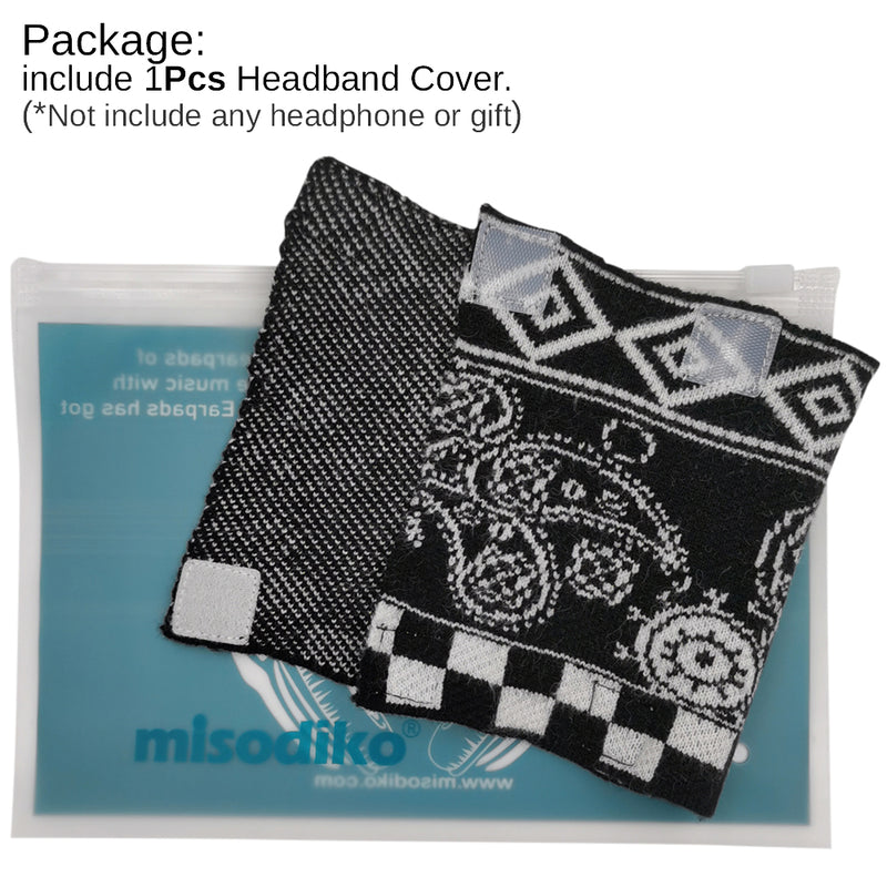 misodiko Sweater knitting Headband Protector Cover Compatible with Most Headphones - Beyerdynamic T1 DT240 T5P DT770 DT880 DT990 DT1770 DT1990 Pro Amiron MMX300 Custom, Audio Technica ATH M50x MSR7 M40x M30x M20x, Corsair HS70 HS60 HS50 HS75 Virtuoso