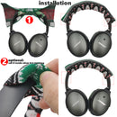 misodiko Sweater knitting Headband Protector Cover Compatible with Most Headphones - Audio Technica ATH M50x MSR7 M40x M30x M20x, WH-1000XM4 WH-1000XM3, HyperX Cloud II Core Silver Alpha RevolverS, Corsair HS70 HS60 HS50 HS75 Virtuoso, QC35 QC35II QC25