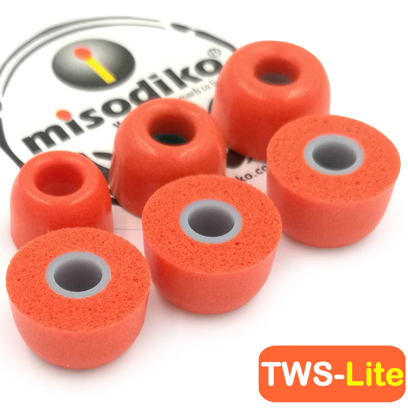 misodiko TWS-Lite Memory Foam Earbuds Tips Eartips Compatible with Sony WF-1000XM3 SP800N SP700N SP900 XB700N H800 WI-1000XM2 1000X H700/ 1MORE Stylish E1026BT-I/ Jaybird Run/ Beats Powerbeats Pro/ 3/ 2/ 1, BeatsX, urBeats/ BeoPlay E8